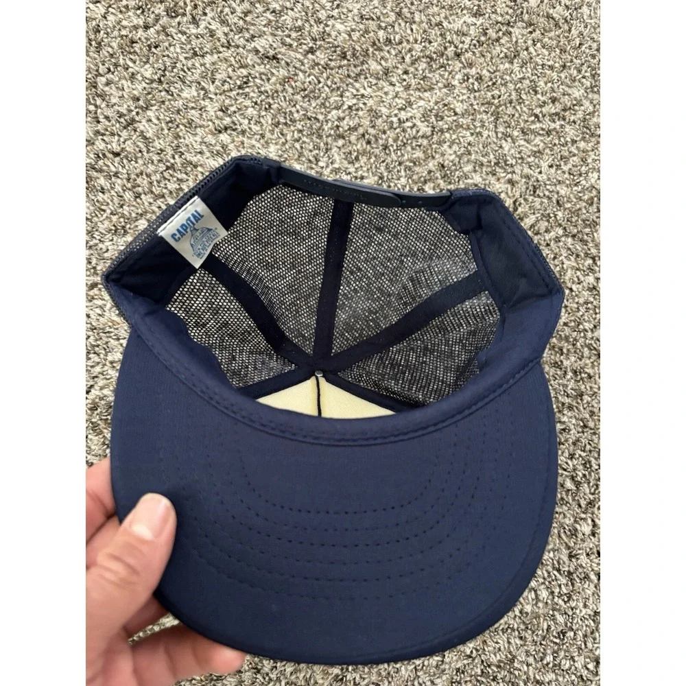 Vintage Yorkshire Inc SnapBack Mesh Back‎ Trucker Hat Capital Headwear Blue
